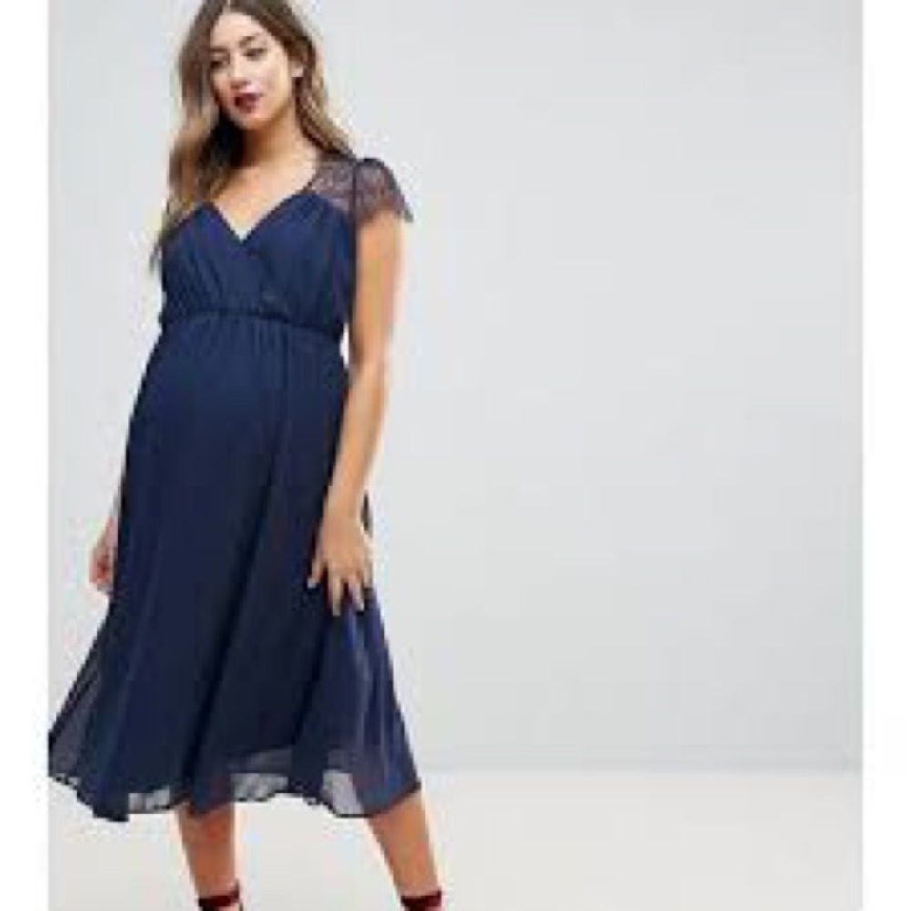 ASOS Maternity Kate lace detail cap sleeve dress